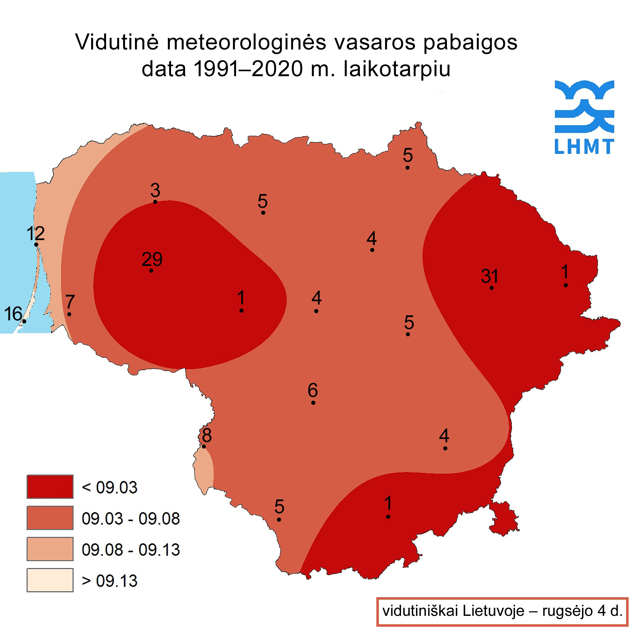 2024-09-23 | Kada Lietuvoje vidutiniškai baigiasi vasara?